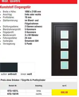 Josef Steiner Kunststoff Eingangstür Angebot