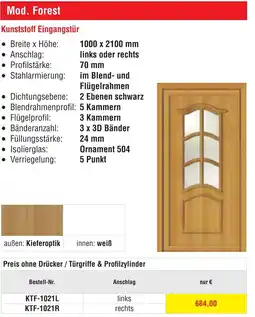 Josef Steiner Kunststoff Eingangstür Angebot