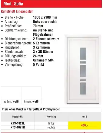 Josef Steiner Kunststoff Eingangstür Angebot