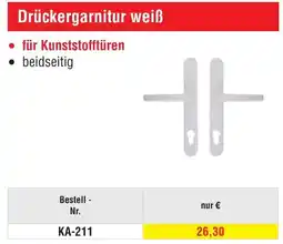 Josef Steiner Drückergarnitur weiß Angebot
