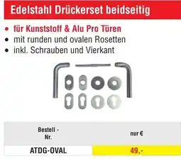 Josef Steiner Edelstahl Drückerset beidseitig Angebot