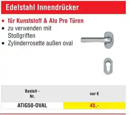 Josef Steiner Edelstahl Innendrücker Angebot