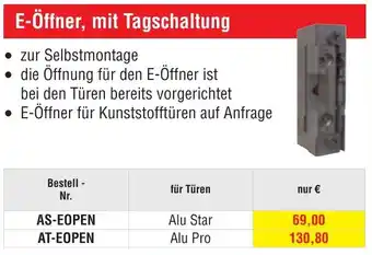 Josef Steiner E-Öffner, mit Tagschaltung Angebot