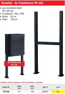 Josef Steiner Standfuß - für Paketkasten PK-44A Angebot