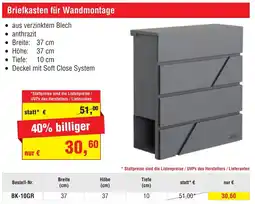 Josef Steiner Briefkasten für Wandmontage Angebot