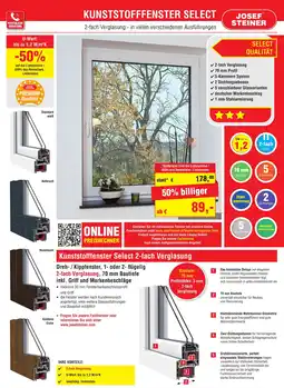 Josef Steiner Kunststofffenster Select 2-fach Verglasung Angebot