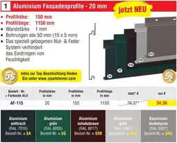Josef Steiner Aluminium Fassadenprofile Angebot