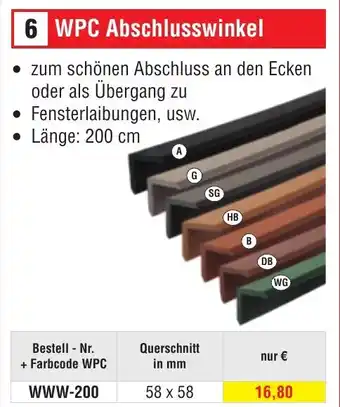 Josef Steiner WPC Abschlusswinkel Angebot