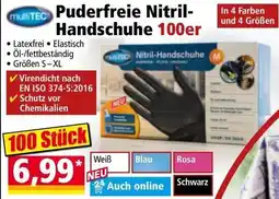 Norma multiTEC Puderfreie Nitril- Handschuhe 100er Angebot