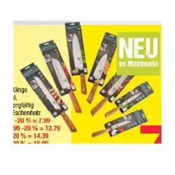 Maximarkt Messer mit Holzgriff Maximarkt Angebot
