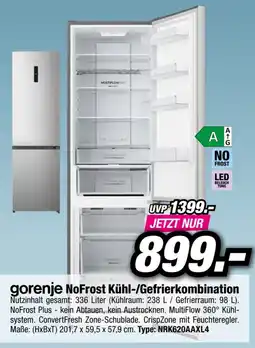 Red Zac gorenje NoFrost Kühl-/Gefrierkombination Angebot