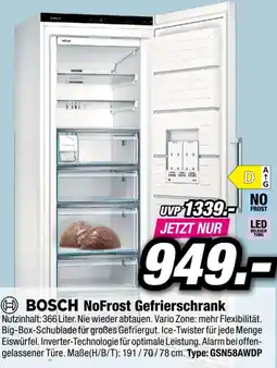 Red Zac Bosch NoFrost Gefrierschrank Angebot