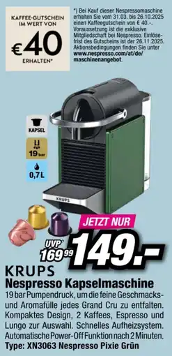 Red Zac Krups Nespresso Kapselmaschine Angebot