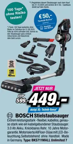 Red Zac BOSCH Stielstaubsauger Angebot