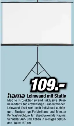 Red Zac hama Leinwand mit Stativ Angebot