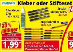 Norma Kleber oder Stifteset Angebot