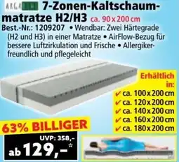 Norma 7-Zonen Kaltschaummatratze H2/H3 Angebot