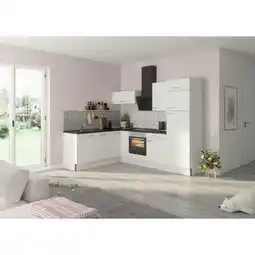 XXXLutz Eckküche 200/270 cm in Weiß, Weiß Hochglanz Angebot