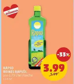 PENNY Rapso reines Rapsöl Angebot
