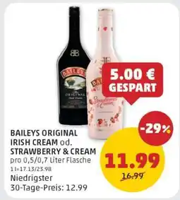 PENNY BAILEYS ORIGINAL IRISH CREAM od. STRAWBERRY & CREAM Angebot