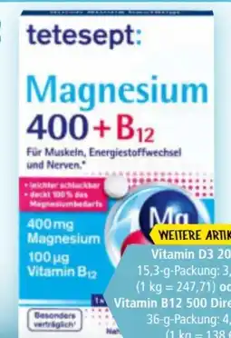Norma Tetesept Magnesium 400+B12 Angebot