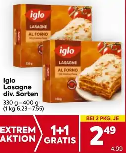 Billa Iglo Lasagne Angebot