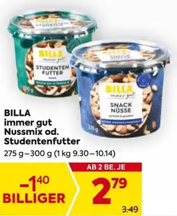 Billa BILLA immer gut Nussmix od. Studentenfutter Angebot