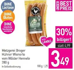 Sutterlüty Metzgerei Broger Hühner Wienerle vom Wälder Hennele Angebot