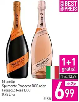 Sutterlüty Mionetto Spumante Prosecco DOC oder Prosecco Rosé DOC Angebot