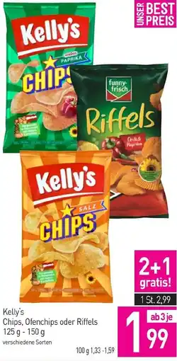 Sutterlüty Kelly's Chips, Ofenchips oder Riffels Angebot