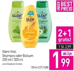 Sutterlüty Glem Vital Shampoo oder Balsam Angebot