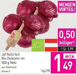 Sutterlüty Ja! Natürlich Bio Zwiebeln rot Angebot
