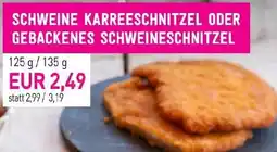 Sutterlüty Schweine karreeschnitzel oder gebackenes schweineschnitzel Angebot