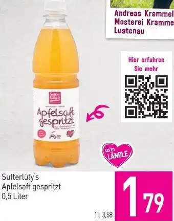 Sutterlüty Sutterlüty's Apfelsaft gespritzt Angebot