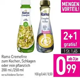 Sutterlüty Rama Cremefine zum Kochen, Schlagen oder rein pflanzlich Angebot