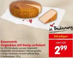 Interspar Bauernstolz Ziegenkäse mit Honig verfeinert Angebot