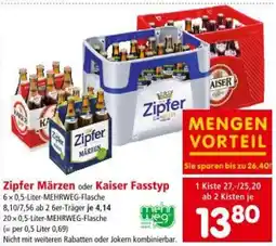 Interspar Zipfer Märzen oder Kaiser Fasstyp Angebot