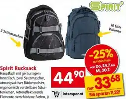 Interspar Spirit Rucksack Angebot