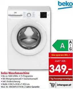 Interspar beko Waschmaschine Angebot