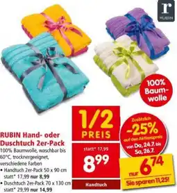 Interspar RUBIN Hand- oder Duschtuch 2er-Pack Angebot