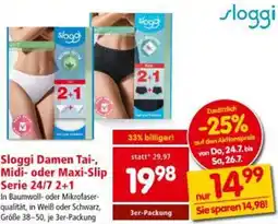 Interspar Sloggi Damen Tai-, Midi- oder Maxi-Slip Serie 24/7 2+1 Angebot