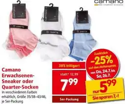 Interspar Camano Erwachsenen Sneaker oder Quarter Socken Angebot