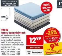 Interspar RUBIN Jersey-Spannleintuch Angebot