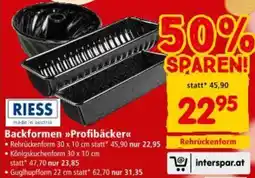 Interspar Backformen >> Profibäcker<< Angebot