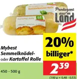 Nah&Frisch Mybest Semmelknödel- oder Kartoffel Rolle Angebot