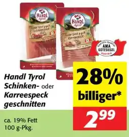 Nah&Frisch Handl Tyrol Schinken- oder Karreespeck geschnitten Angebot