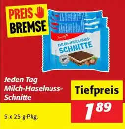 Nah&Frisch Jeden Tag Milch-Haselnuss Schnitte Angebot