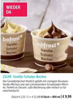 Bofrost Vanille-Schoko-Becher Angebot