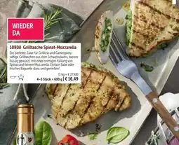 Bofrost Grilltasche Spinat-Mozzarella Angebot
