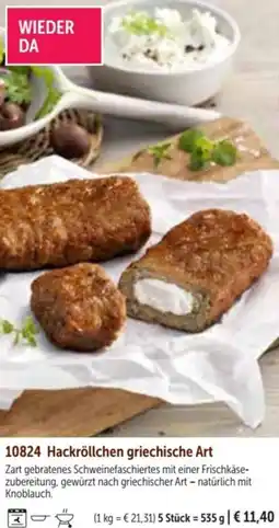 Bofrost Hackröllchen griechische Art Angebot